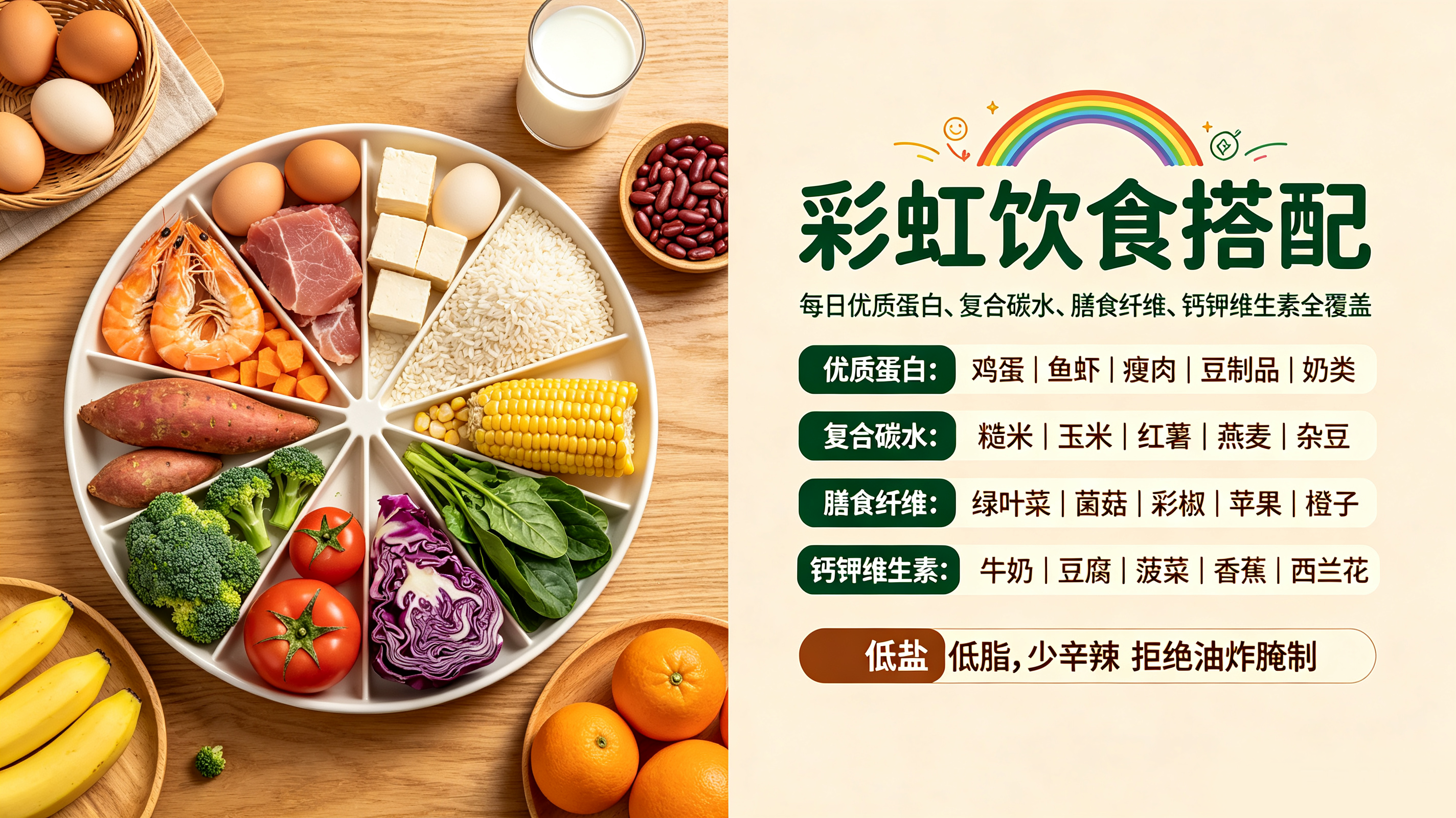 彩虹饮食搭配方案